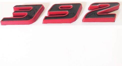 OnlyYou.X 392 Emblem Side Fender 392 Badge 3D Decal Sticer Compatible with Cars 1 Piece Black Red Edge Metal in Kuwait