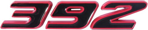 OnlyYou.X 392 Emblem Side Fender 392 Badge 3D Decal Sticer Compatible with Cars 1 Piece Black Red Edge Metal in Kuwait