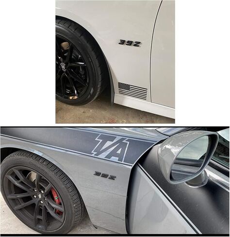 OnlyYou.X 392 Emblem Side Fender 392 Badge 3D Decal Sticer Compatible with Cars 1 Piece Black Red Edge Metal in Kuwait