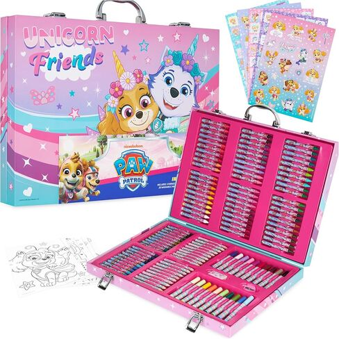 Get Trend Paw Patrol Kids Art Supplies Case with Colored Pencils, Crayons, Washable Markers, Sticker Sheets, Arts and Crafts Drawing Kit, Coloring Set, Creative Gifts for Girls in Saudi Arabia