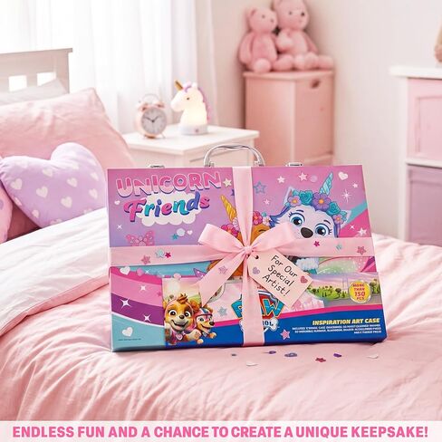 Get Trend Paw Patrol Kids Art Supplies Case with Colored Pencils, Crayons, Washable Markers, Sticker Sheets, Arts and Crafts Drawing Kit, Coloring Set, Creative Gifts for Girls in Saudi Arabia