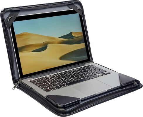 حقيبة كمبيوتر محمول من الجلد الأسود - متوافقة مع الكمبيوتر المحمول Dell Latitude 3440 مقاس 14 بوصة in Kuwait