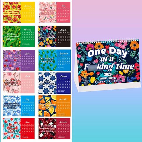 Desk Calendar 2024 | 2024 Wall Calendar for Tired-Ass Women, Fu-ck It 2024 Planner Funny Home Office Wall Calendar, Funny Home Office Wall Calendar - White Elephant Gag Gift for Women in Saudi Arabia