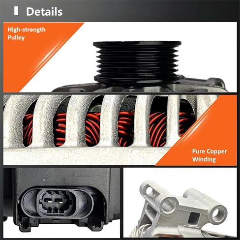 Alternator Compatible with Chevrolet Colorado 07-12,For GMC Canyon 07-12,For Hummer H3 07-10,For Isuzu I-290 I-370 2007-2008, Replace#11148,15884348,15946765,25925948,TG12S047,TG12S089 in Saudi Arabia