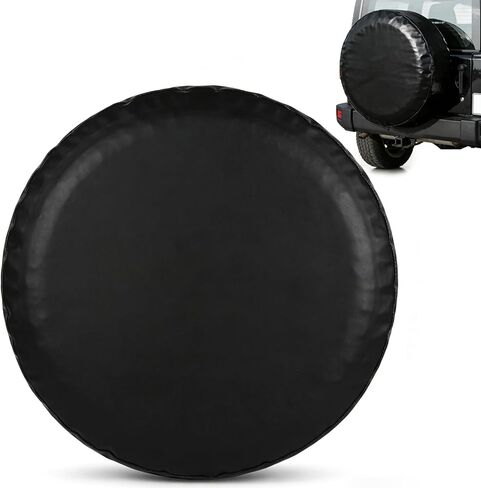 PVC Thickening Leather Spare Tire,Black Waterproof Tire Wheel Cover for Trailers, RVs SUV、 Pickup Trucks, Off-Road Vehicles(for Overall Wheel Diameter 25.59-27.16 inch) in Saudi Arabia