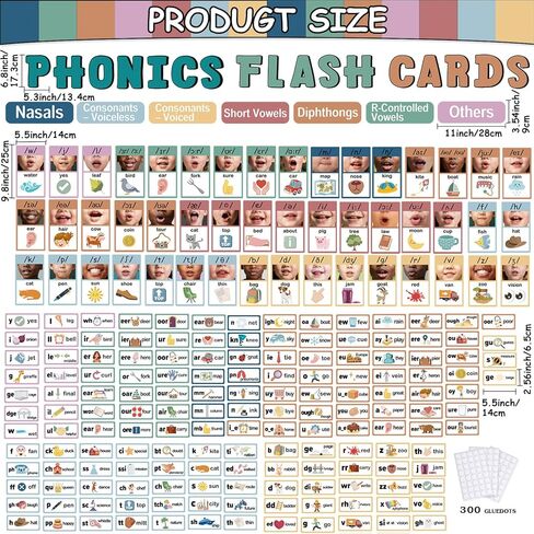 Phonics Sound Wall Kit (277 Cards + Teaching Guide) | Science of Reading Manipulatives, Vowel & Consonant Practice, Phonemic Awareness, ESL Speech Therapy Classroom Decor in Saudi Arabia