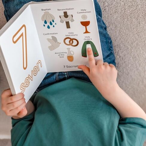 Catholic 123 Board Book – Interactive Catholic Counting Book for Toddlers with Lift-the-Flap & Textured Tracing – Faith-Based Number Learning – Ideal Gift for Baptism & Catholic Baby in Saudi Arabia