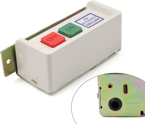 Liru 1pc Plastic & Metal On & Off Power Push Button Switch Box Motor # T75 Red & Green For Industrial Motor 220 Volt 110V Sewing Machine in Kuwait