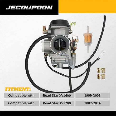 مكربن ​​4WM-14101-03-00 متوافق مع Road Star XV1600 1999-2003 XV1700 2002-2014 4WM-14101-13-00 Carb مع فلتر in Kuwait