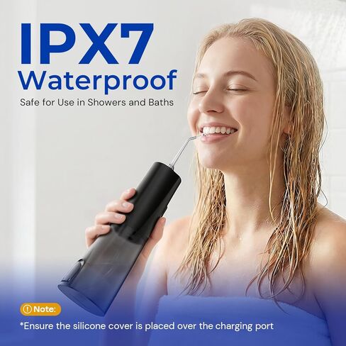 Water Flosser Teeth Pick: 5 Modes Cordless Water Dental Floss 300ML Portable Rechargeable IPX7 Waterproof Electric Water Flossing Cleaning Picks with 6 Jet Tips Oral Irrigator Cleaner, White in Saudi Arabia