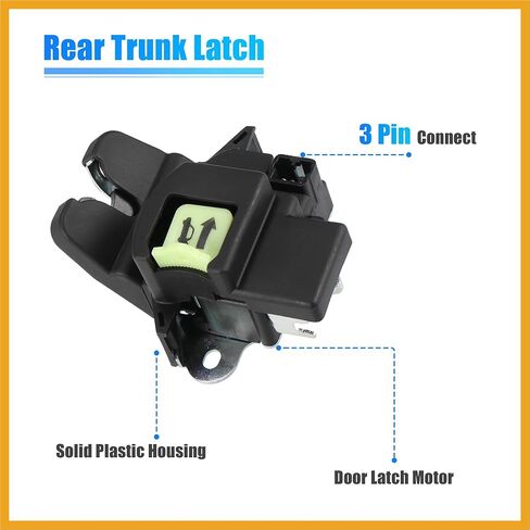 Trunk Latch Lock Actuator 81230-A7030 for Kia Forte Koup 2014-2022 1.6 1.8 2.0 Engine w/Keyless Entry Tailgate Door Latch Lock Actuator Motor Rear Trunk Lid Lock Latch Actuator Replacement in Kuwait