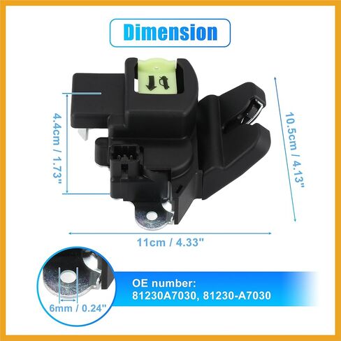 Trunk Latch Lock Actuator 81230-A7030 for Kia Forte Koup 2014-2022 1.6 1.8 2.0 Engine w/Keyless Entry Tailgate Door Latch Lock Actuator Motor Rear Trunk Lid Lock Latch Actuator Replacement in Kuwait