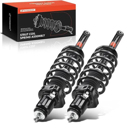A-Premium Rear Complete Struts Compatible with [Convertible] Chrysler 200 2011-2014, Sebring 2008-2010 - 2x Replacement Suspension Shock Absorber with Coil Spring Assembly in Kuwait
