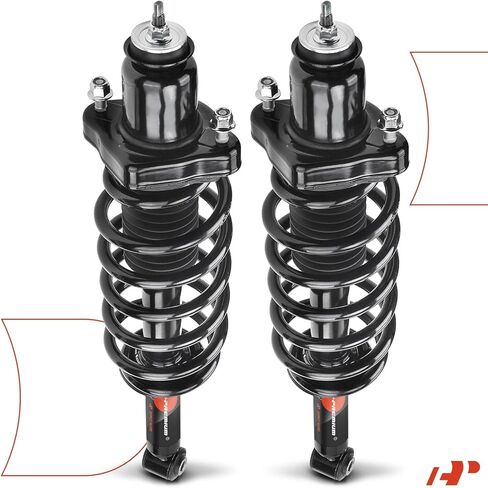 A-Premium Rear Complete Struts Compatible with [Convertible] Chrysler 200 2011-2014, Sebring 2008-2010 - 2x Replacement Suspension Shock Absorber with Coil Spring Assembly in Kuwait