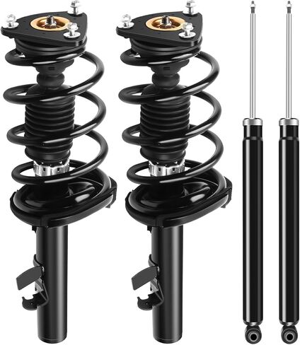SCITOO - 2Pcs Front Complete Struts Spring Assembly + 2Pcs Rear Shock Absorbers Fits 2012-2013 for Ford Focus Full Set Front Rear Complete Struts with 172523 349194 - Set of 4 in Kuwait