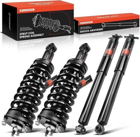 A-Premium Set (4) Front & Rear Complete Strut & Coil Spring Assembly Compatible with Chevy Colorado & GMC Canyon 2004 2005 2006 2007 2008 2009 2010 2011 2012, RWD, Driver and Passenger Side in Kuwait