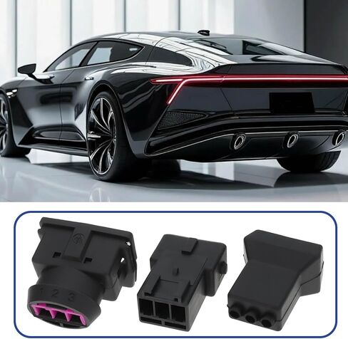 2 Sets 3-Pin Female Male Automotive Wiring Connector Kit Compatible with Bosch EV1 Interface in Kuwait