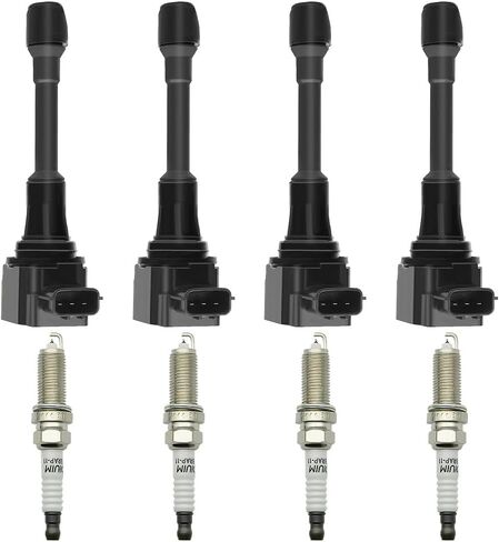 UF549 Ignition Coil Pack & 9029 Iridium Spark Plugs Compatible with Nissan Altima Versa Sentra Cube Rogue Frontier 2013 2014 2015 Infiniti M56 FX50 QX60 QX70 2.5L 2.0L 1.8L in Saudi Arabia