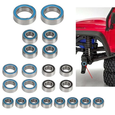 RC Parts Compatible with Traxxas for TRX4M 1/18 RC Crawler Car Upgrade Parts Stainless Steel RC Bearing Kit Ball Bearings in Saudi Arabia