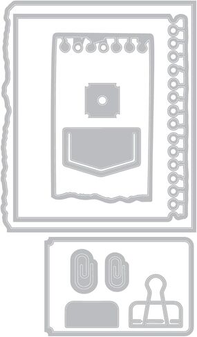 Sizzix Clear Stamps Set with Framelits Dies, Creative Combos by 49 & Market, 10 Rubber Stamps & 10 Cutting Dies in Kuwait
