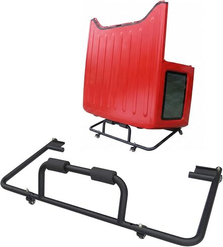 VEROMAC Hard Top Storage Carrier/Rack Steel Black Textured Adjustable Hard Top Carrier Compatible with 1987-2024 Wrangler YJ TJ JK JL Movable Rack in Saudi Arabia