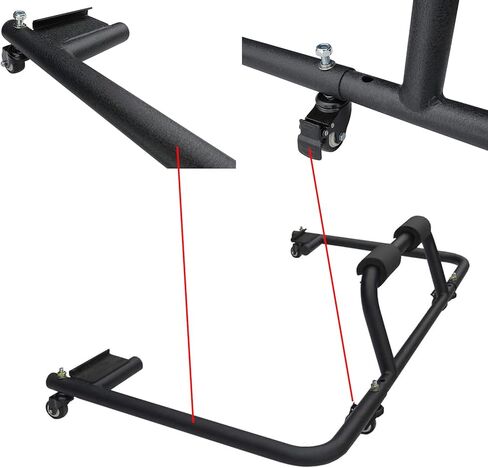 VEROMAC Hard Top Storage Carrier/Rack Steel Black Textured Adjustable Hard Top Carrier Compatible with 1987-2024 Wrangler YJ TJ JK JL Movable Rack in Saudi Arabia