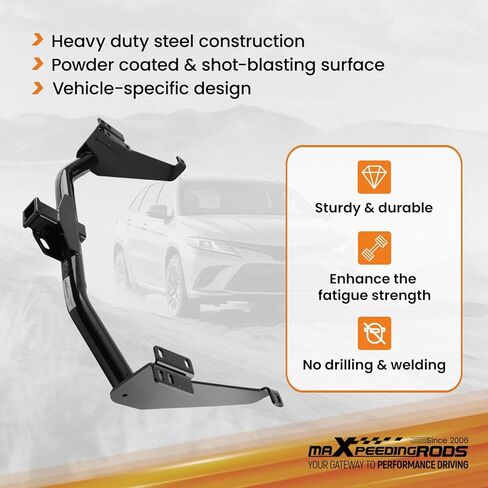 جهاز استقبال وصلة المقطورة maxpeedingrods مع غطاء وصلة مطاطية، جهاز استقبال 2 بوصة، وصلة سحب من الفئة 4 تناسب Nissan Titan 2017-2024 (لن تناسب موديلات Titan XD) in Kuwait