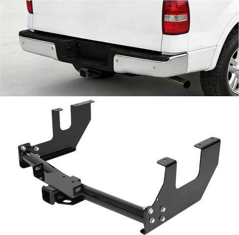 ALMULOO 2 بوصة وصلة وصلة مقطورة فئة 3 متوافقة مع 2004-2005 Ford F-150 6000LBS مسحوق فولاذي مطلي باللون الأسود وصلة سحب المقطورة in Kuwait