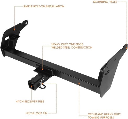 Class 3 Tow Trailer Hitch 2" Receiver Compatible with 95-04 Toyota Tacoma,Black in Kuwait