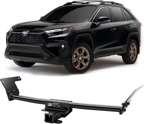 Class 3 Trailer Hitch with 2-Inch Receiver, Fits 2019–2025 Toyota RAV4 & RAV4 Prime | 4,500 lbs GTW / 675 lbs Tongue Weight | Heavy-Duty Carbon Steel, Modular Bolt-On Design, DOT Certified in Saudi Arabia