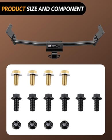 Class 3 Trailer Hitch with 2-Inch Receiver, Fits 2019–2025 Toyota RAV4 & RAV4 Prime | 4,500 lbs GTW / 675 lbs Tongue Weight | Heavy-Duty Carbon Steel, Modular Bolt-On Design, DOT Certified in Saudi Arabia