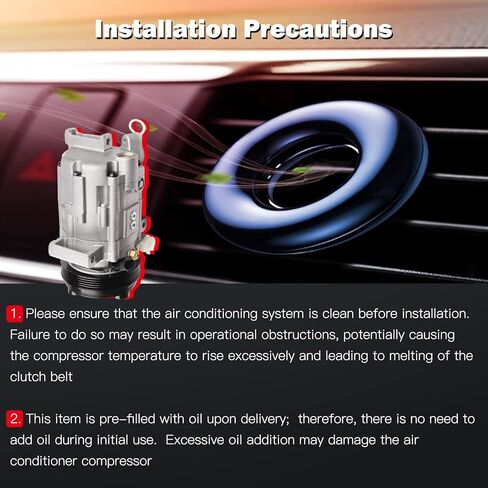 Cciyu تكييف وضاغط للهواء متوافق مع Saturn L200 L300 LW200 L100 LS LS1 LW1 2.2L 2000-2004 يستبدل ضاغط التيار المتردد للسيارة in Kuwait