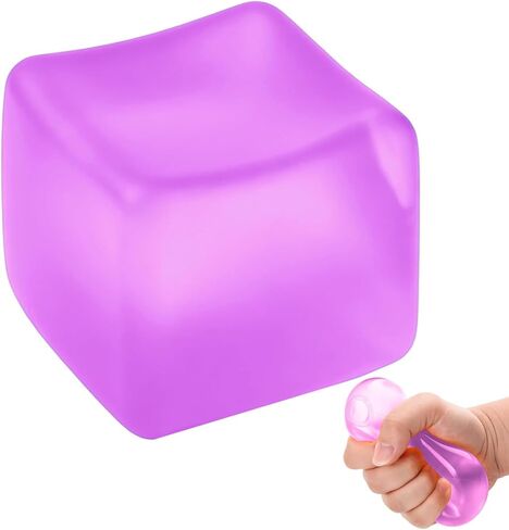 Fidget Squishies Ice Cube Stress Balls, Ice Cube Squishy Slow Rise, Squishies Ice Squeeze Cubes,Squishy Cube Stress Relief,Square Shape Squishy Balls for Offices Home or Party (Blue) in Saudi Arabia
