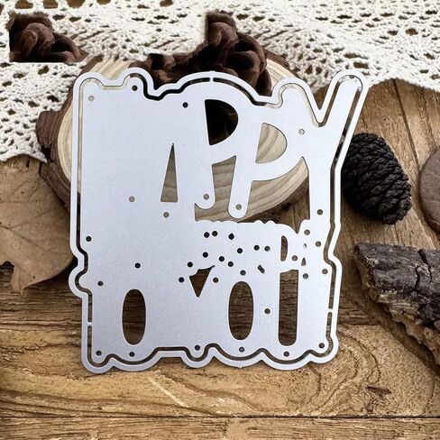 Happy Birthday to You Frame Metal Die Cuts, Happy Birthday Frame Cutting Dies Stencils Card Paper Craft DIY Template Cutting Dies Album Embossing Paper Dies for Card Making Scrapbooking in Kuwait