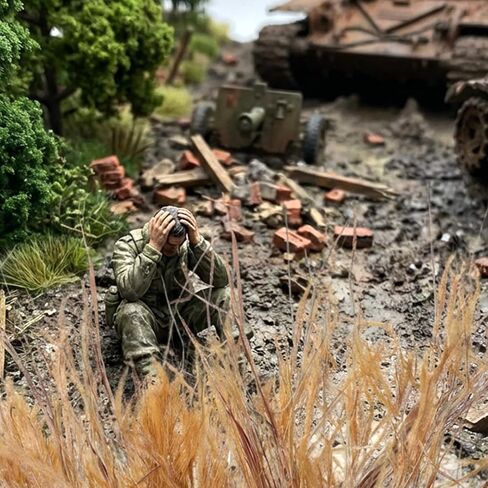 Diorama Grass Static Grass، لوازم الديوراما المصغرة، نباتات القمح البني المصغرة لنماذج القطارات، مشاهد السكك الحديدية، الكثبان الرملية ونماذج ألعاب الحرب in Kuwait