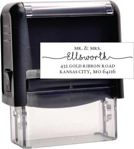 Classic Mr. and Mrs. Return Address Stamp | Personalized Mail Stamp in Saudi Arabia