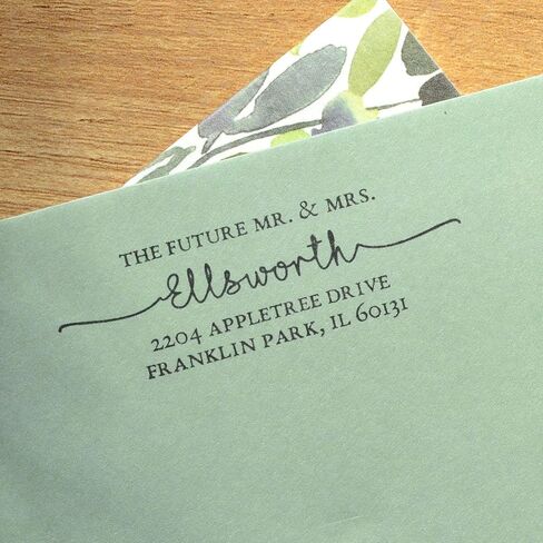 Classic Mr. and Mrs. Return Address Stamp | Personalized Mail Stamp in Saudi Arabia