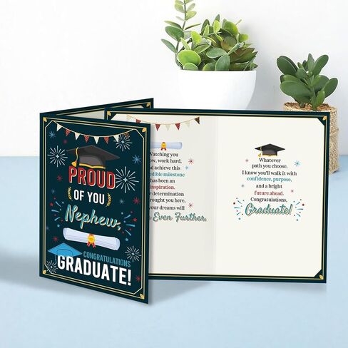 Happy Graduation Card for Nephew, Proud of You Card from Aunt Uncle, Nephew Graduation Gift, Congratulations Graduates! in Saudi Arabia