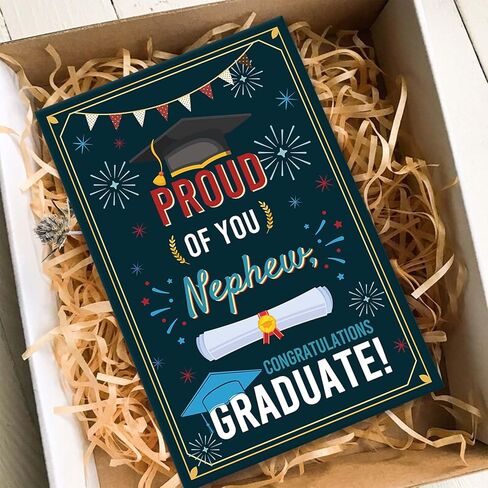 Happy Graduation Card for Nephew, Proud of You Card from Aunt Uncle, Nephew Graduation Gift, Congratulations Graduates! in Saudi Arabia