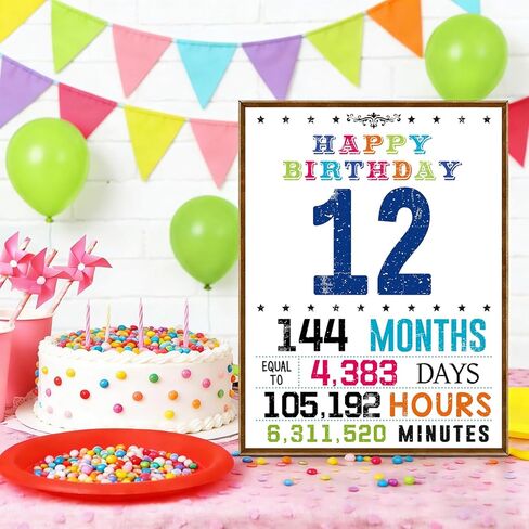 بطاقة عيد ميلاد الثاني عشر للبنين والبنات، هدايا زينة عيد الميلاد الثاني عشر له، هدايا بطاقة عيد ميلاد عمرها 12 عامًا لابن ابنة ابن أخ ابنة أخت للأطفال in Kuwait