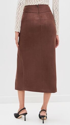 BARDOT Women's Dante Vegan Suede Midi Skirt in Saudi Arabia