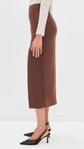BARDOT Women's Dante Vegan Suede Midi Skirt in Saudi Arabia