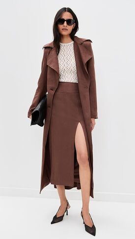 BARDOT Women's Dante Vegan Suede Midi Skirt in Saudi Arabia
