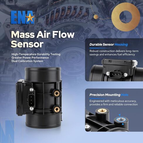 ENA Mass Air Flow Sensor Meter MAF Compatible with Mazda Miata Protege Protege5 Protege 1999 2000 2001 2002 2003 2004 2005 Replacement for MAS0337 7410084 FP3913215 FP3913215R00 FS1E13215 in Kuwait
