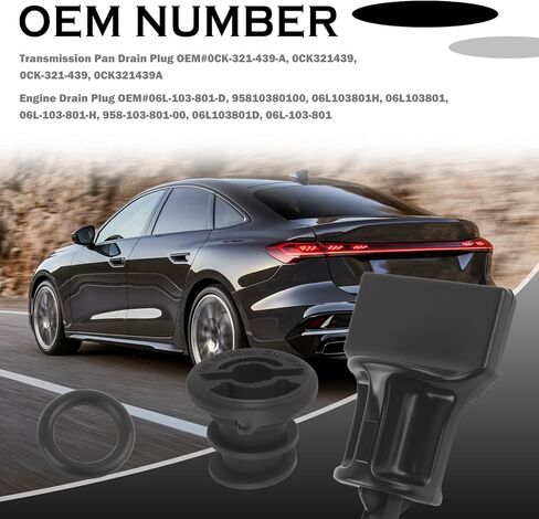 10PCS Oil Drain Plug with Oil Drain Plug Removal Tool & O Ring Seal,Oils Pan Drains Plugs OEM#06L103801D Compatible with Audi Volkswagen Porsche,Oils Plugs Car Accessories in Kuwait