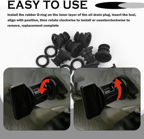10PCS Oil Drain Plug with Oil Drain Plug Removal Tool & O Ring Seal,Oils Pan Drains Plugs OEM#06L103801D Compatible with Audi Volkswagen Porsche,Oils Plugs Car Accessories in Kuwait