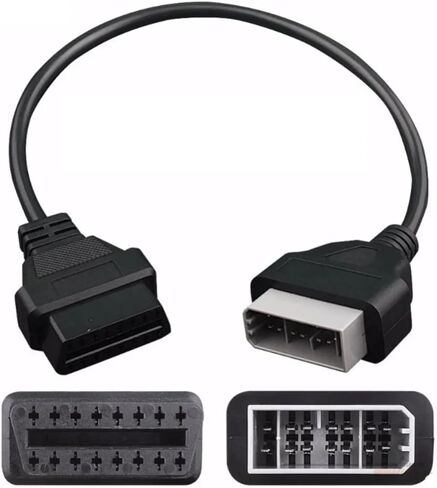 for Nisan 14 Pin Male to 16 Pin Female OBD2 OBDII Diagnostic Tool Adapter Extension Connector Cable 14PIN OBD2 40cm OBD Cable in Saudi Arabia