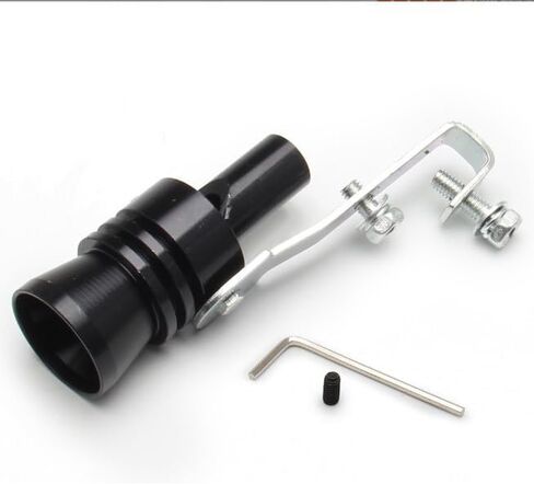 Car Turbo Whistle Universal Aluminum Car Turbo Sound Exhaust Muffler Pipe Whistle Muffler Sounder Simulator for All Vehicles Models-M in Kuwait