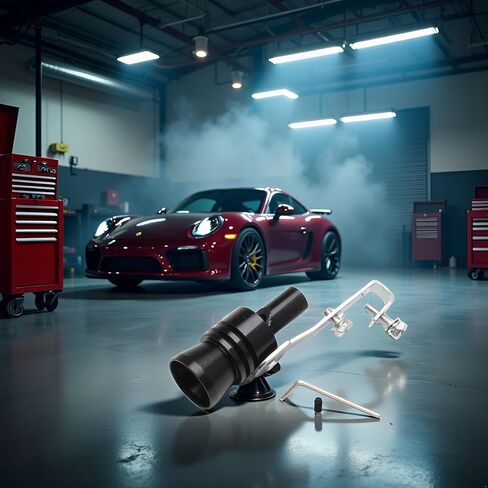 Car Turbo Whistle Universal Aluminum Car Turbo Sound Exhaust Muffler Pipe Whistle Muffler Sounder Simulator for All Vehicles Models-M in Kuwait