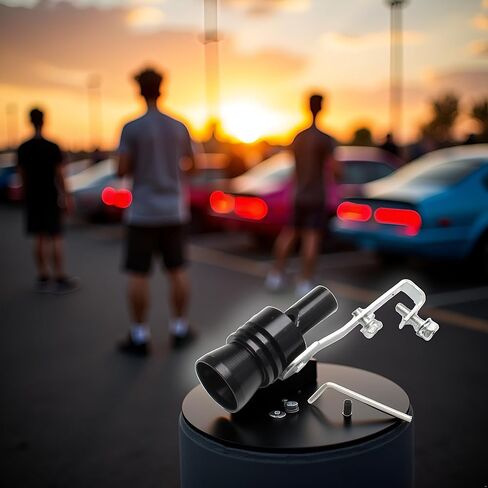 Car Turbo Whistle Universal Aluminum Car Turbo Sound Exhaust Muffler Pipe Whistle Muffler Sounder Simulator for All Vehicles Models-M in Kuwait